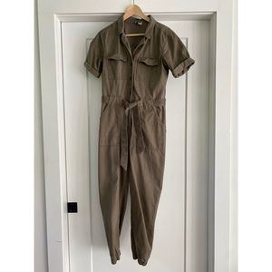 Olive Green H&M jumpsuit with belt
